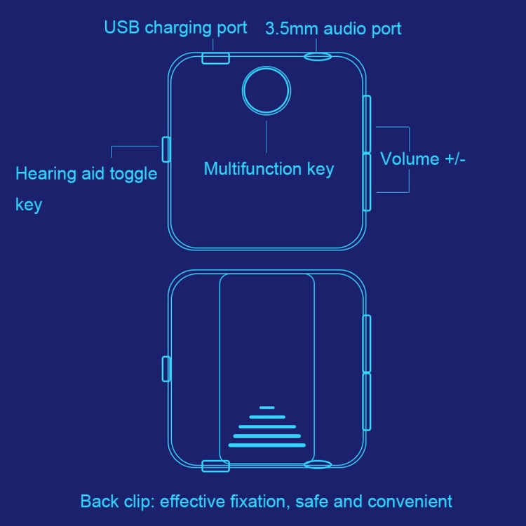 U20 Lavalier Bluetooth Sound Collector Smart Auxiliary Bluetooth Headset(Black) - Hearing Aids by PMC Jewellery | Online Shopping South Africa | PMC Jewellery