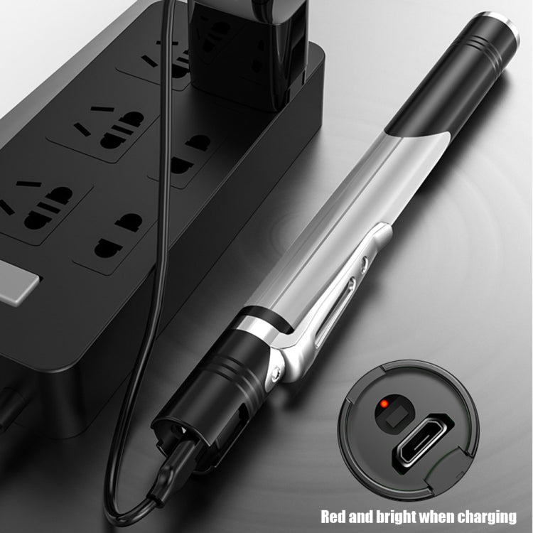 B35 XPG+LED Mini Pen Light Three Light Sources Convenient Flashlights(Grey) - LED Flashlight by PMC TechLife | Online Shopping South Africa | PMC TechLife