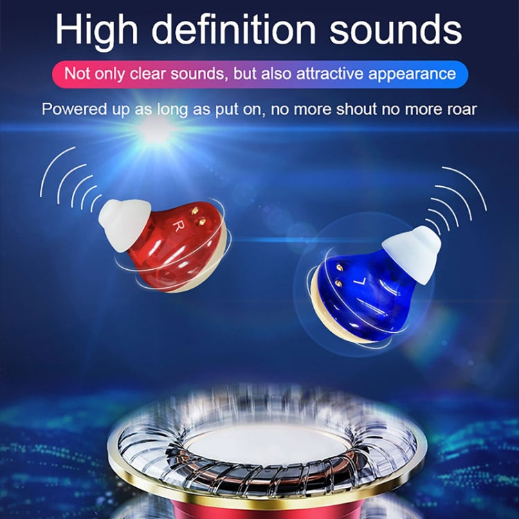 Z-300 TWS Rechargeable Sound Amplifier Deaf Hearing Aids(Red Blue) - Hearing Aids by PMC TechLife | Online Shopping South Africa | PMC TechLife | Buy Now Pay Later Mobicred