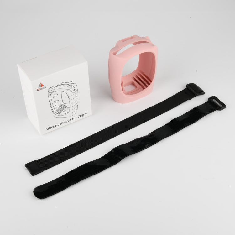For JBL Clip 4 Bluetooth Speaker Silicone Case Protective Cover With Straps(Pink) - Protective Case by PMC TechLife | Online Shopping South Africa | PMC TechLife