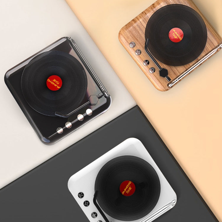 Manovo H3 Retro Vinyl Record Player Shape Mini Bluetooth Speaker, Color: Wood Grain - Desktop Speaker by PMC Jewellery | Online Shopping South Africa | PMC Jewellery