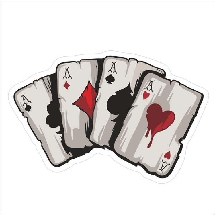 10pcs Colourful Spray-painted Reflective Playing Card Sticker - Decorative Sticker by PMC TechLife | Online Shopping South Africa | PMC TechLife