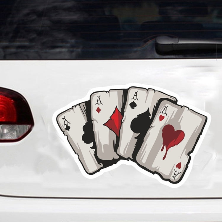 10pcs Colourful Spray-painted Reflective Playing Card Sticker - Decorative Sticker by PMC TechLife | Online Shopping South Africa | PMC TechLife