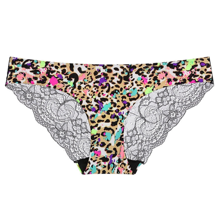 606 3pcs Sexy Lace One-piece Perspective Low-waist Ladies Underwear, Size: L(Colorful Leopard) - Ladies Underwear by PMC Jewellery | Online Shopping South Africa | PMC Jewellery