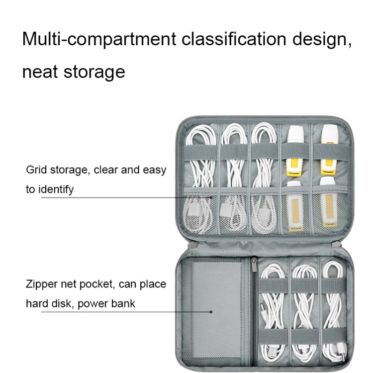 Baona Multifunctional Earphone Data Cable Digital Storage Bag, Spec: 2-layer (Black) - Digital Storage Bag by Baona | Online Shopping South Africa | PMC TechLife | Buy Now Pay Later Mobicred