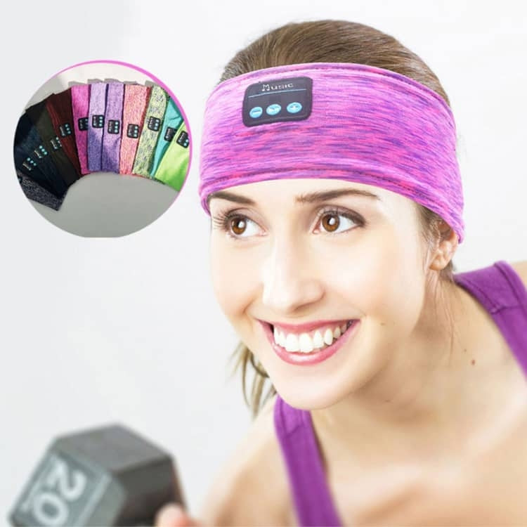 Music Headband Bluetooth Eye Mask Yoga Running Sleep Headphones(Pink) - Eye Masks by PMC Jewellery | Online Shopping South Africa | PMC Jewellery