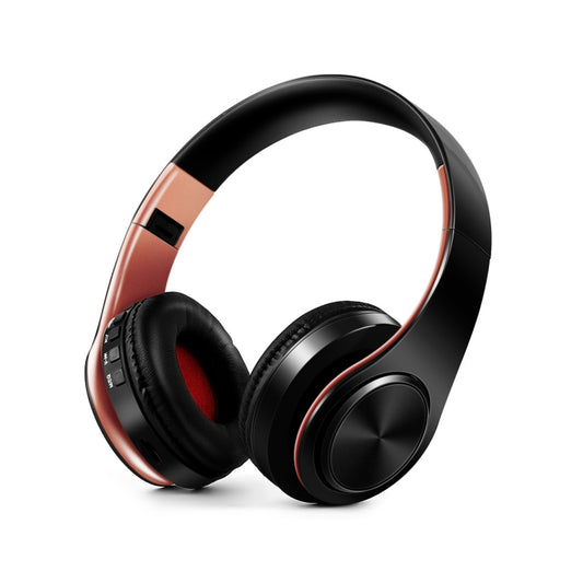 LPT660 Bluetooth Wireless Headset HIFI Stereo Sports Headphones(Black+Rose Gold) - Headset & Headphone by PMC Jewellery | Online Shopping South Africa | PMC Jewellery