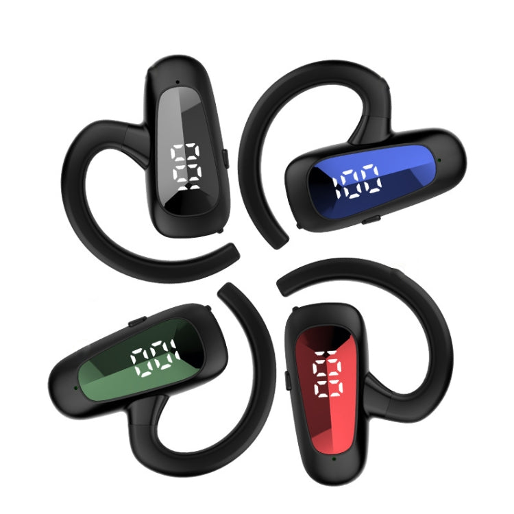 Bone Conduction Concepts Digital Display Stereo Bluetooth Earphones, Style: Single Ear(Green) - Bluetooth Earphone by PMC TechLife | Online Shopping South Africa | PMC TechLife