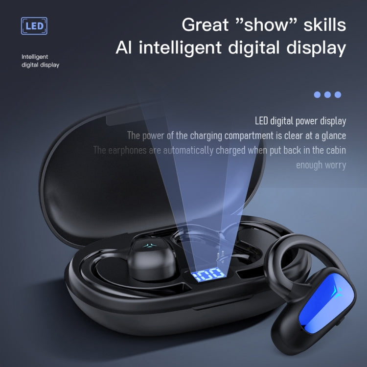 Bone Conduction Concepts Digital Display Stereo Bluetooth Earphones, Style: Dual Ears With Charging Warehouse(Green) - Bluetooth Earphone by PMC TechLife | Online Shopping South Africa | PMC TechLife