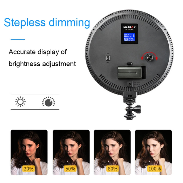VILTROX VL-500T Intelligent Digital Display Circular LED Photography Fill Light - free shipping - PMC TechLife - Order now!