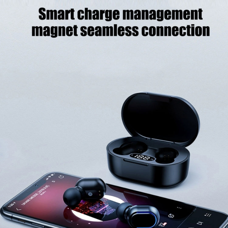 E7s Digital Sports Waterproof TWS Bluetooth 5.0 In-Ear Headphones(Black) - TWS Earphone by PMC Jewellery | Online Shopping South Africa | PMC Jewellery