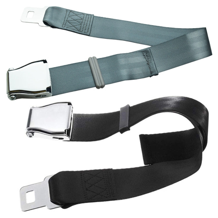 Two Point Aircraft Buckle Adjustable Seat Belt Extended Band(Black) - free shipping - PMC TechLife - Order now!