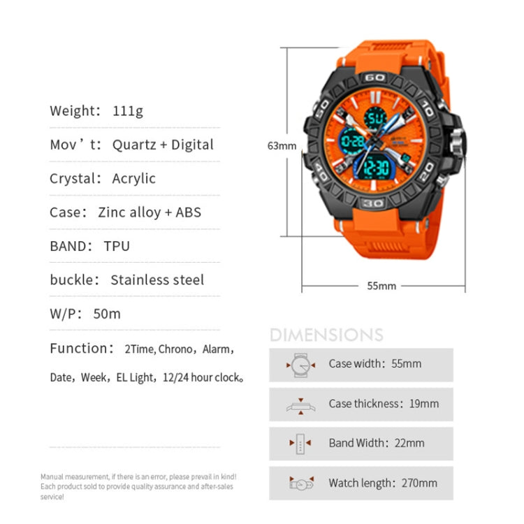 STRYVE S8026 Sports Colorful Night Light Electronic Waterproof Watch Multifunctional Student Watch(Deep Blue) - Leather Strap Watches by STRYVE | Online Shopping South Africa | PMC Jewellery | Buy Now Pay Later Mobicred