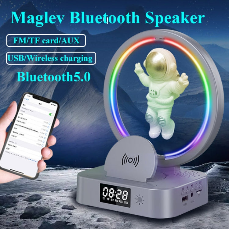 Y-558 Magnetic Levitation Astronaut TWS Bluetooth Speaker With RGB Light,Style: Golden Wireless Charging - Desktop Speaker by PMC TechLife | Online Shopping South Africa | PMC TechLife