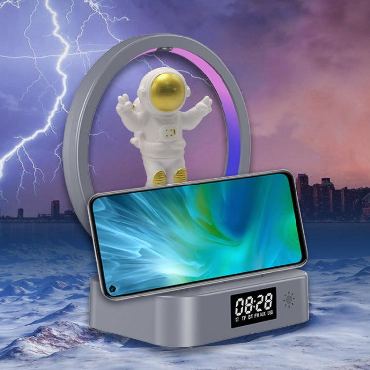 Y-558 Magnetic Levitation Astronaut TWS Bluetooth Speaker With RGB Light,Style: Golden Wireless Charging - Desktop Speaker by PMC TechLife | Online Shopping South Africa | PMC TechLife