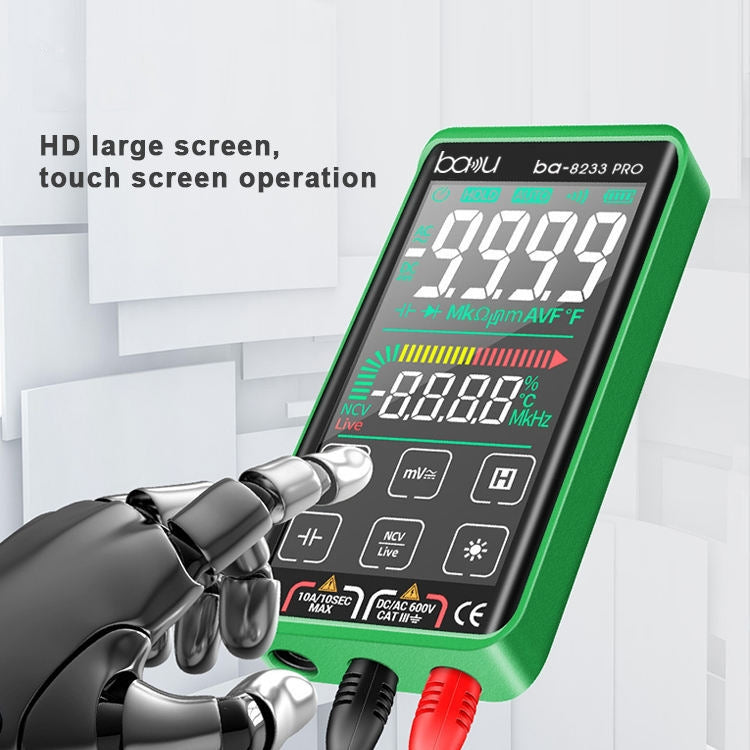 BAKU BA-8233 Pro Electric Maintenance Resistor Current Touch Screen Digital Mulitmeter(Green) - free shipping - PMC TechLife - Order now!