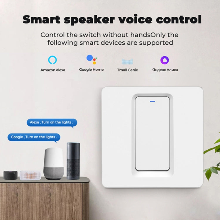 Tuya ZigBee Smart Single-fire Zero-fire Sharing Switch Phone Control Voice Panel EU Plug, Spec: 1 Button - Smart Switch by PMC TechLife | Online Shopping South Africa | PMC TechLife
