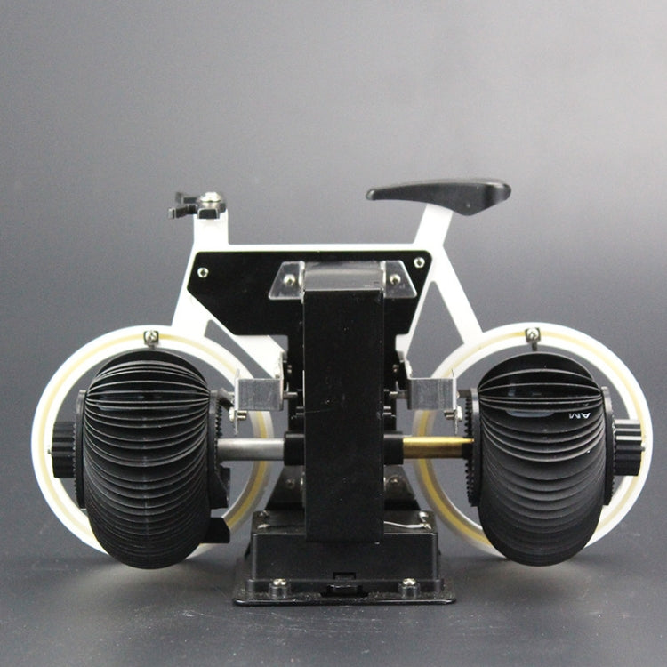HY-F087 Retro Bicycle Shape Automatic Flip Home Decorative Turning Clock(White) - Novelty Clock by PMC TechLife | Online Shopping South Africa | PMC TechLife