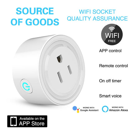 Tuya Smart App Wifi Smart Socket Phone Remote Timing Voice Switch Supports Alexa US Plug, Style: 16A Power Model - Smart Socket by PMC Jewellery | Online Shopping South Africa | PMC Jewellery