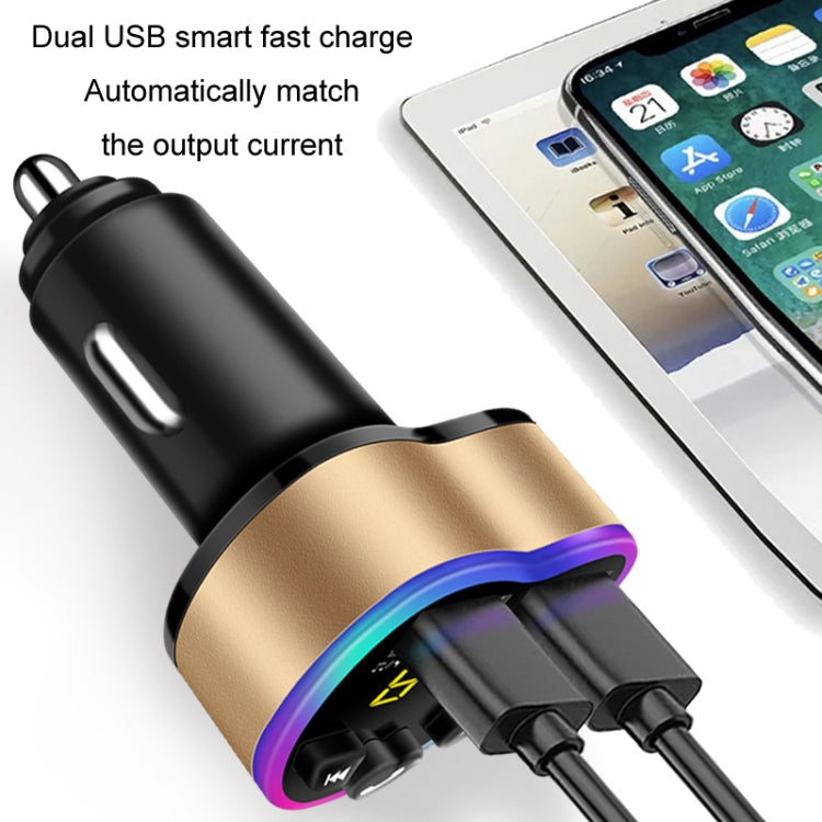Car MP3 Bluetooth Player FM Transmitter Multifunctional Car Charger, Model: 4.8A Black - Bluetooth Car Kits by PMC TechLife | Online Shopping South Africa | PMC TechLife