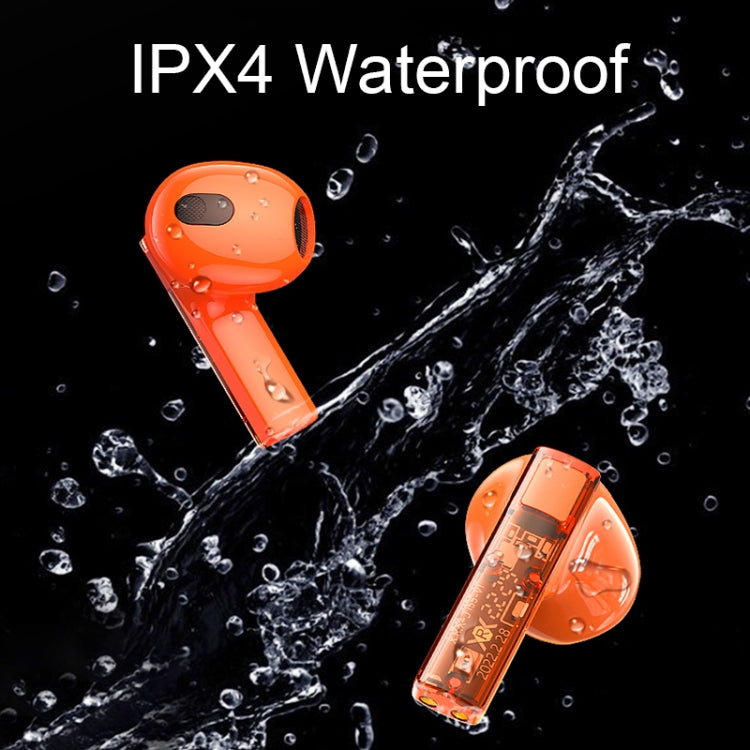 REMAX CozyBuds 6C TWS Transparent Cabin Low Delay Wireless Bluetooth Headset(Orange) - TWS Earphone by REMAX | Online Shopping South Africa | PMC TechLife | Buy Now Pay Later Mobicred