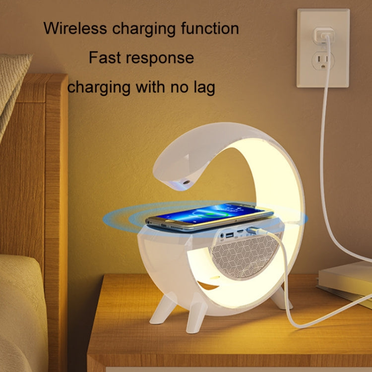 DH001 Smart Wireless Charging Ambient Light Bluetooth Speaker(White) - Desktop Speaker by PMC TechLife | Online Shopping South Africa | PMC TechLife