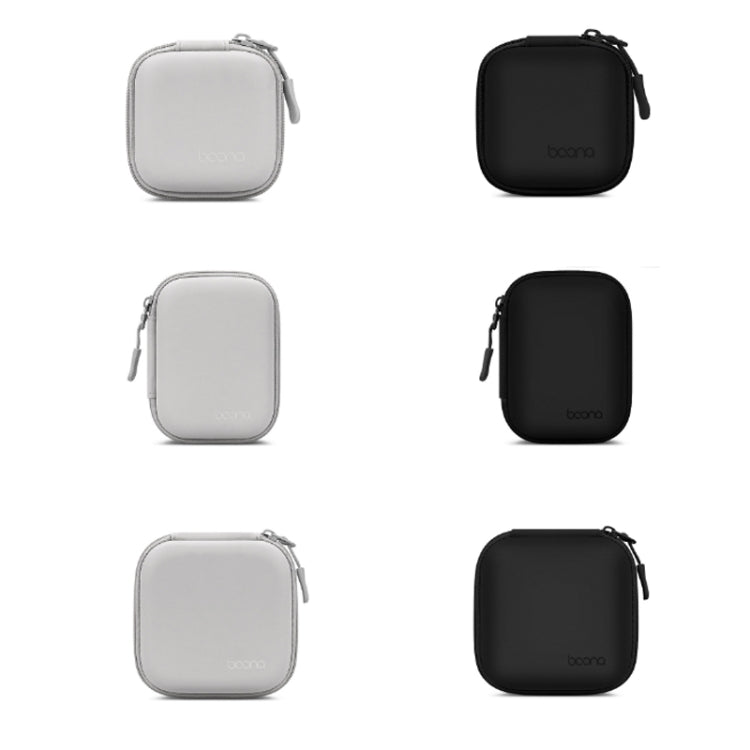 Baona BN-F001 Leather Digital Headphone Cable U Disk Storage Bag, Specification: Small Square Black - free shipping - PMC TechLife - Order now!
