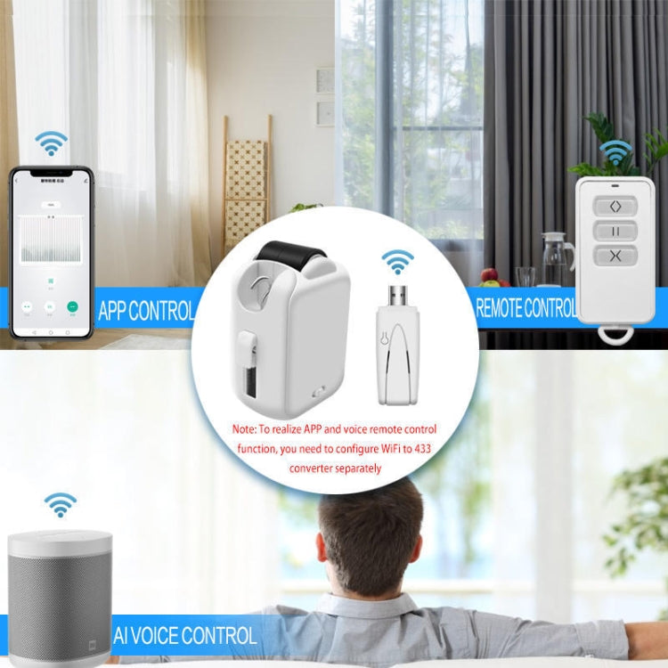 X101 Smart Home Automatic Curtain Machine With RC, Style: Roman Pole Model Single Host - free shipping - PMC TechLife - Order now!