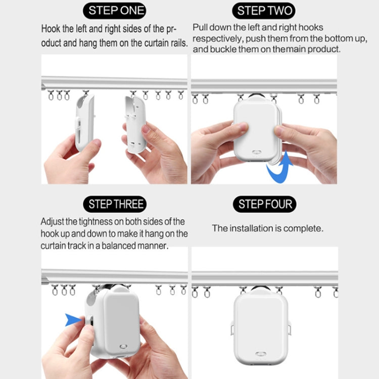 X101 Smart Home Automatic Curtain Machine With RC, Style: Roman Pole Model Single Host - free shipping - PMC TechLife - Order now!