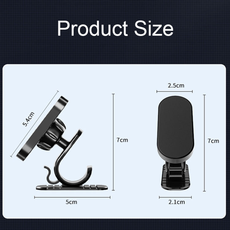 D6 360-degree Rotating Magnetic Suction Car Mobile Phone Holder(Black) - Car Holders by PMC TechLife | Online Shopping South Africa | PMC TechLife