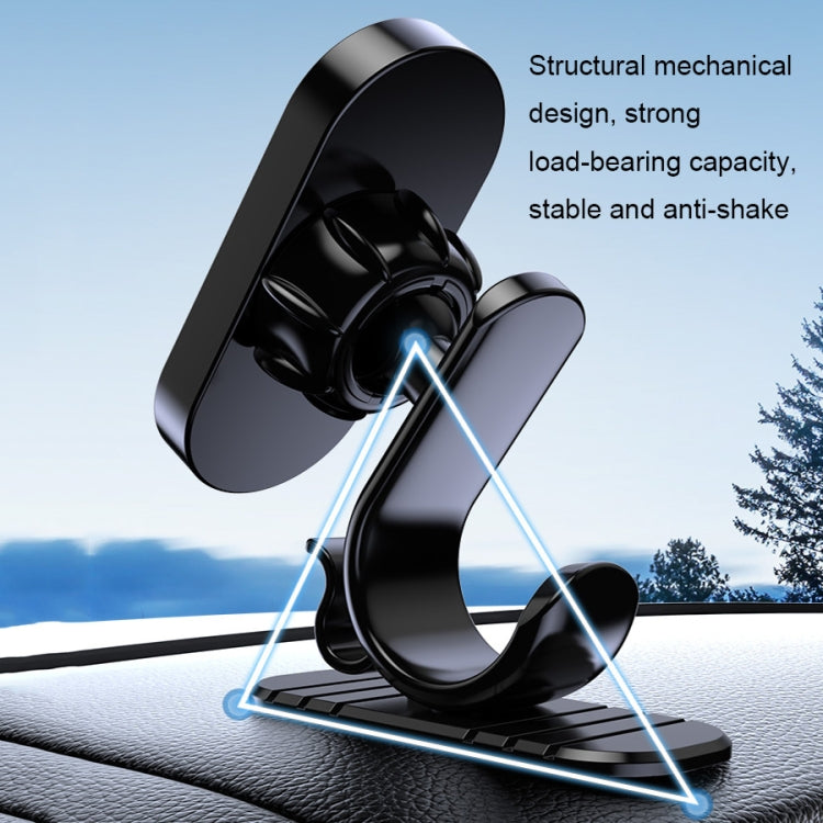 D6 360-degree Rotating Magnetic Suction Car Mobile Phone Holder(Black) - Car Holders by PMC TechLife | Online Shopping South Africa | PMC TechLife
