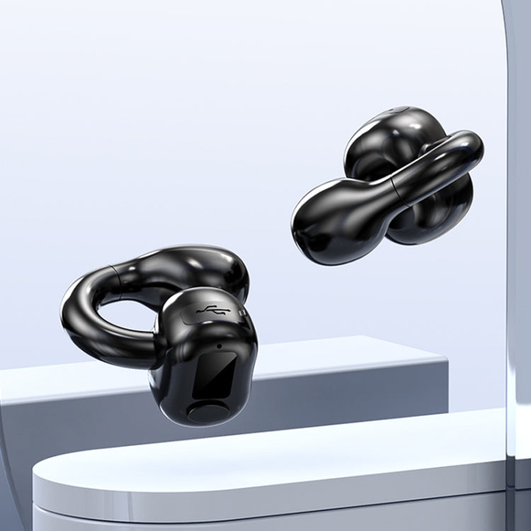 M10 IPX5 Waterproof Ear Clip Bluetooth Earphones, Style: Doble Black - Bluetooth Earphone by PMC TechLife | Online Shopping South Africa | PMC TechLife