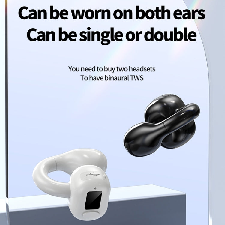 M10 IPX5 Waterproof Ear Clip Bluetooth Earphones, Style: Doble White - Bluetooth Earphone by PMC TechLife | Online Shopping South Africa | PMC TechLife
