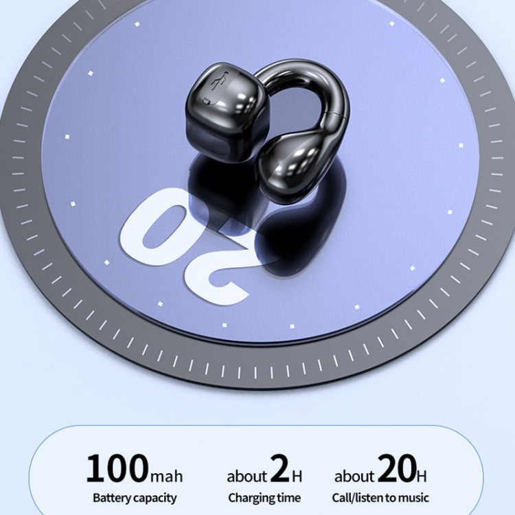 M10 IPX5 Waterproof Ear Clip Bluetooth Earphones, Style: Doble White - Bluetooth Earphone by PMC TechLife | Online Shopping South Africa | PMC TechLife