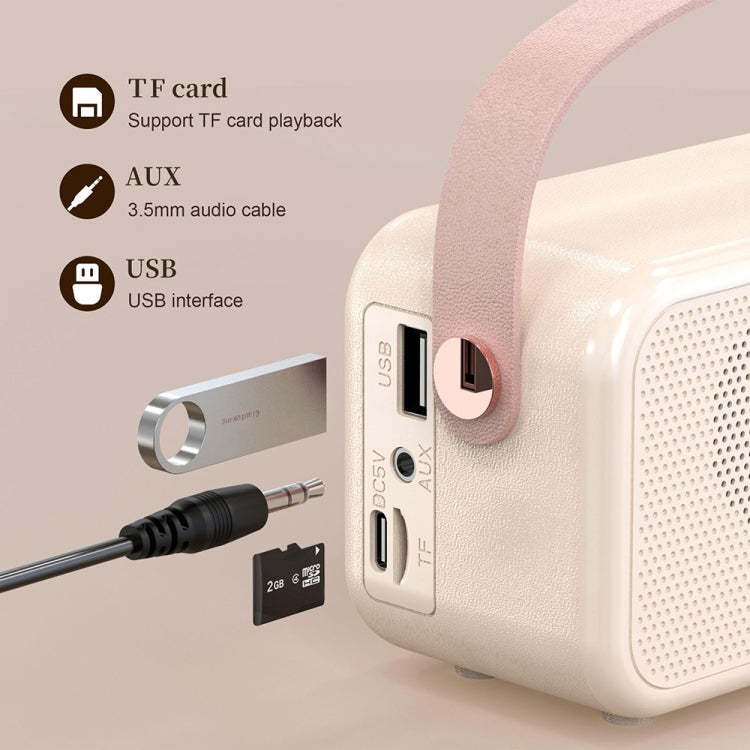S11 Handheld Retro Alarm Clock Bluetooth Speaker Desktop Portable Clock(Pink) - Desktop Speaker by PMC TechLife | Online Shopping South Africa | PMC TechLife | Buy Now Pay Later Mobicred