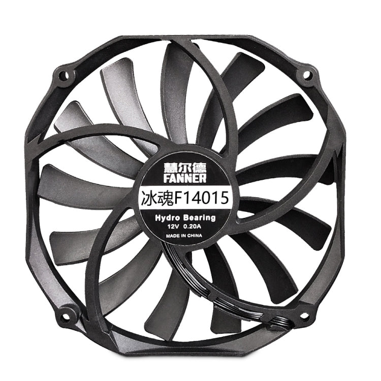 FANNER Ice Soul F14015 4PIN PWM Ultra-thin Chassis Fan Desktop Computer Radiator(Black) - Fan Cooling by FANNER | Online Shopping South Africa | PMC Jewellery