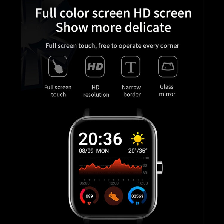 H10 1.69 inch Screen Bluetooth Call Smart Watch, Support Heart Rate/Blood Pressure/Sleep Monitoring, Color: Black Net+Silicone - Smart Wear by PMC Jewellery | Online Shopping South Africa | PMC Jewellery