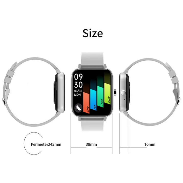 H10 1.69 inch Screen Bluetooth Call Smart Watch, Support Heart Rate/Blood Pressure/Sleep Monitoring, Color: Gold Net+Silicone - Smart Wear by PMC TechLife | Online Shopping South Africa | PMC TechLife