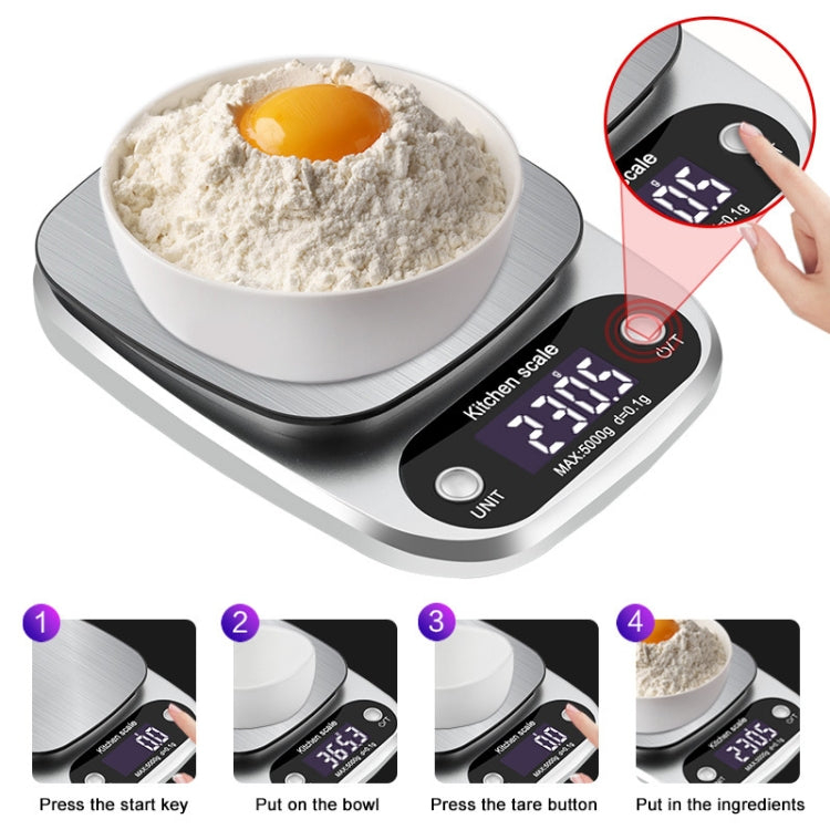 Small Multifunctional Kitchen High Precision Electronic Scale LCD Digital Display Food Scale, Model: 10kg/ 1g - Kitchen Scales by PMC TechLife | Online Shopping South Africa | PMC TechLife | Buy Now Pay Later Mobicred