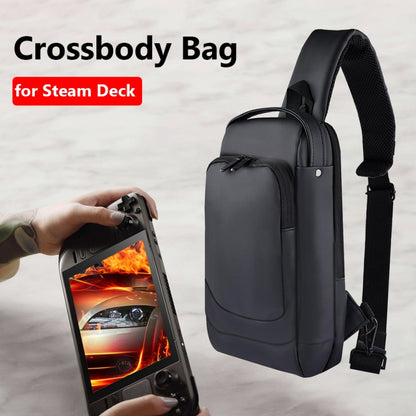 For Steam Deck Game Console Crossbody Bag Shoulder Carry Bag Chest Bag(Black) - Accessories by PMC Jewellery | Online Shopping South Africa | PMC Jewellery