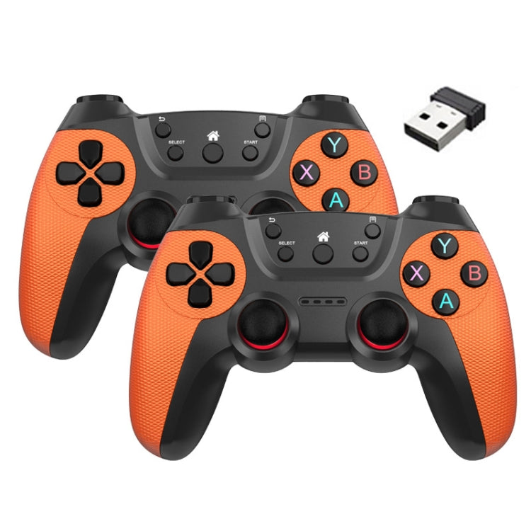 KM-029   2.4G One for Two Doubles Wireless Controller Support PC / Linux / Android / TVbox(Vitality Orange) - Gamepads by PMC Jewellery | Online Shopping South Africa | PMC Jewellery