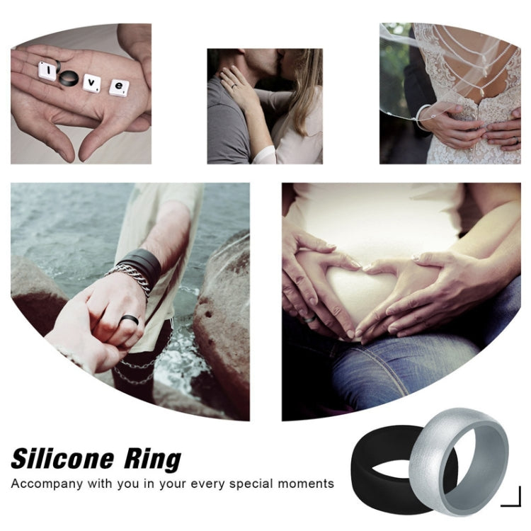 SiR013 8.7mm Curved Outdoor Sports Silicone Ring, Size: No.8(White) - Rings by PMC Jewellery | Online Shopping South Africa | PMC Jewellery