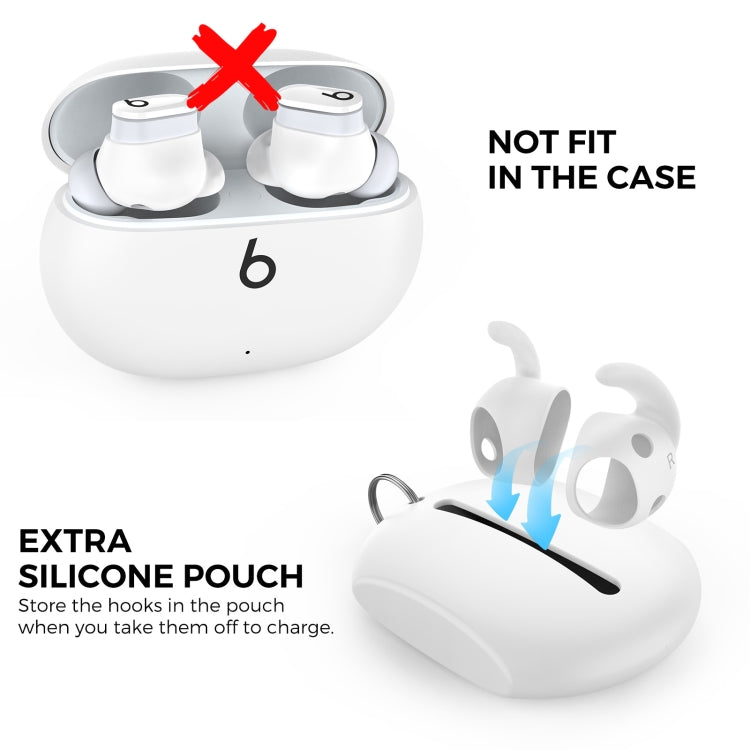 For Beats Studio Buds AhaStyle PT172 Earphone Silicone Ear Caps, Style: Earcap x 3+Case (Black) - Anti-dust & Ear Caps by AhaStyle | Online Shopping South Africa | PMC TechLife | Buy Now Pay Later Mobicred