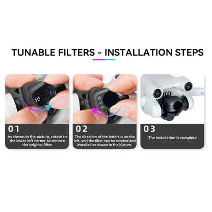 For DJI Mini 3 Pro RCSTQ PL Filters Drone Accessoires  4 In 1 ND/PL 8/16/32/64 - Mavic Lens Filter by RCSTQ | Online Shopping South Africa | PMC Jewellery