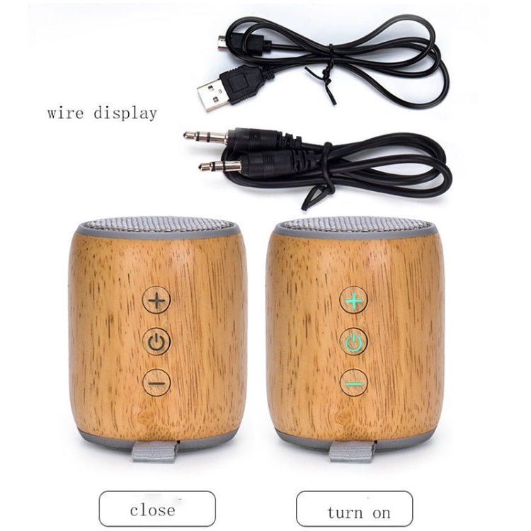 BT811 Mini Wooden Wireless Bluetooth Speaker Support TF Card & 3.5mm AUX(Silver Gray) - Mini Speaker by PMC Jewellery | Online Shopping South Africa | PMC Jewellery