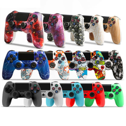 For PS4 Wireless Bluetooth Game Controller With Light Strip Dual Vibration Game Handle(Camouflage Blue) - Gamepads by PMC Jewellery | Online Shopping South Africa | PMC Jewellery