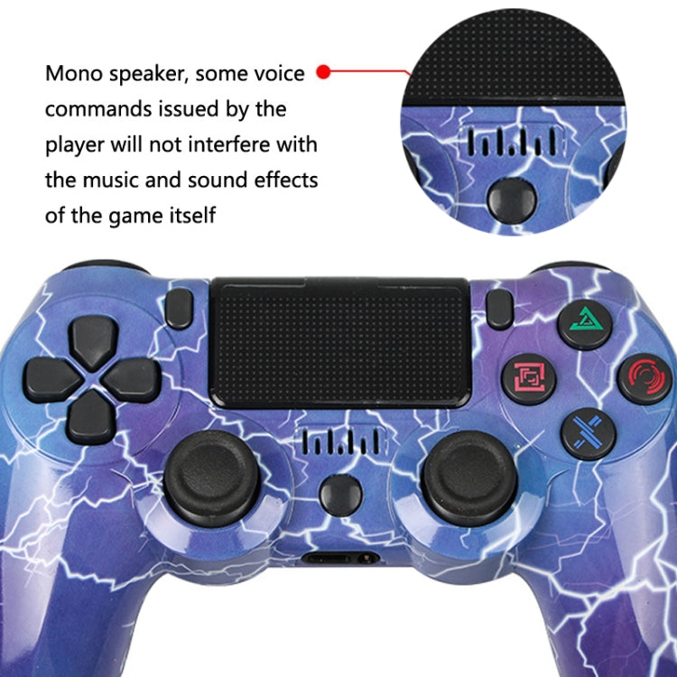 For PS4 Wireless Bluetooth Game Controller With Light Strip Dual Vibration Game Handle(Letter) - Gamepads by PMC Jewellery | Online Shopping South Africa | PMC Jewellery