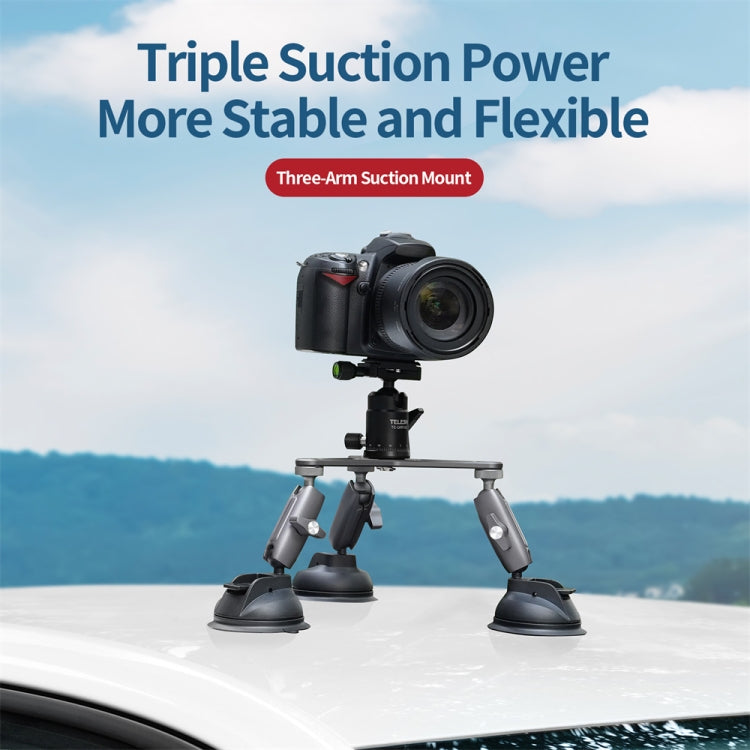 TELESIN Suction Cup Action Camera Tripod Mount for Car Holder Stand Bracket - Holder by TELESIN | Online Shopping South Africa | PMC Jewellery