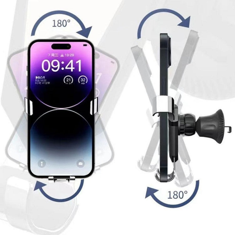 Gravity Navigation Car Air Outlet Triangular Mobile Phone Holder(Silver) - Car Holders by PMC TechLife | Online Shopping South Africa | PMC TechLife