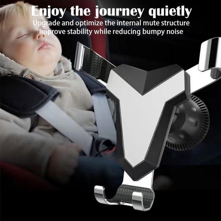 Gravity Navigation Car Air Outlet Triangular Mobile Phone Holder(Gray) - Car Holders by PMC TechLife | Online Shopping South Africa | PMC TechLife